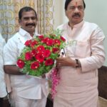 नगरपंचायत निवडणुक रणनीती;‎ प्रदेशाध्यक्ष‎ सुनील‎ तटकरे यांची किसन‎ जाधवांनी‎ घेतली भेट