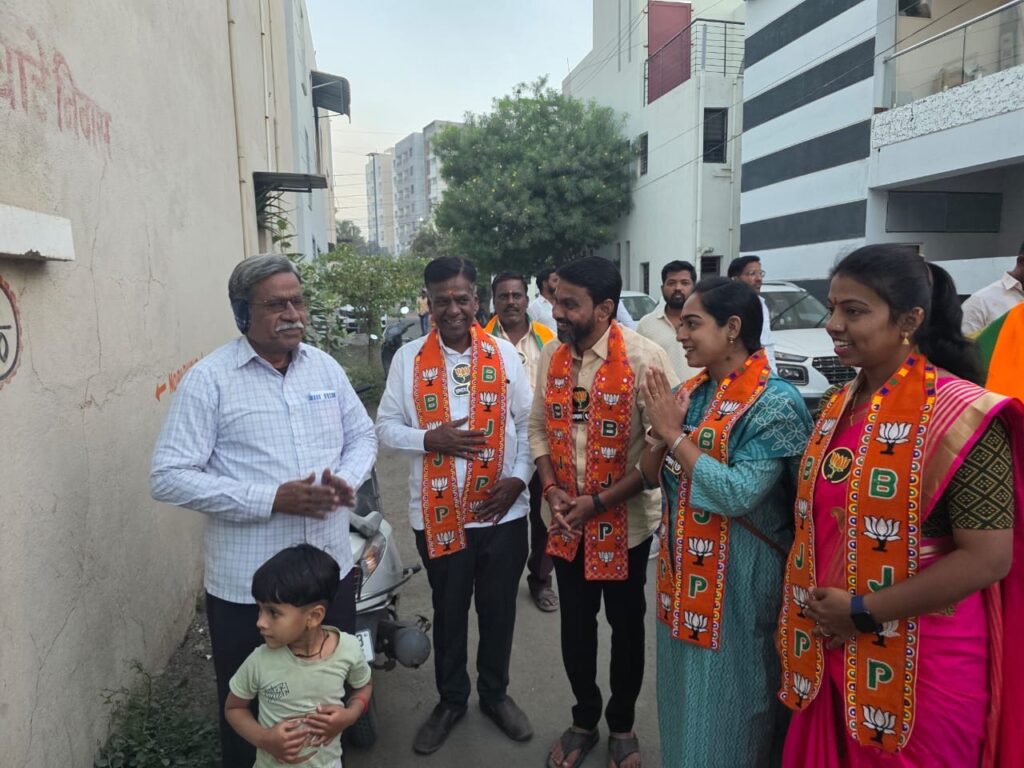 होम टू होम प्रचारामुळे प्रभाग ७ मध्ये भाजपने घेतली प्रचारात आघाडी