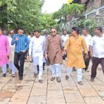 गणेशोत्सवाच्या पार्श्वभूमीवर महापौर विनायक कोंड्याल यांनी केली विसर्जन घाट व मिरवणूक मार्गाची पाहणी